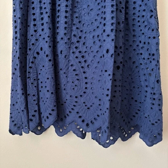 Sundance Promise Eyelet Ruffle Dress Small Blue - Picture 4 of 9